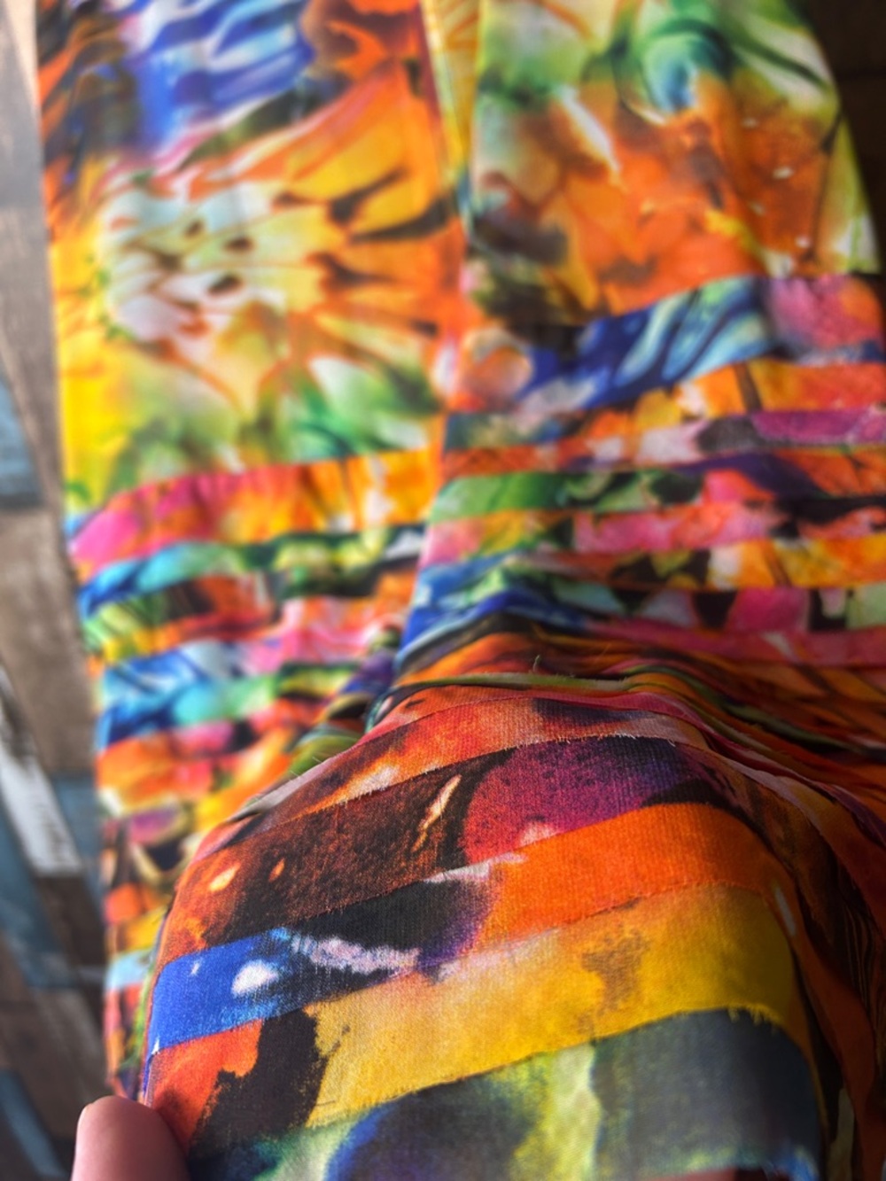 S.L. Fashions Vibrant Multicolor Tie-Dye Sleeveless dress - Picture 16 of 16